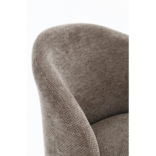 Set 2 scaune otel negru textil taupe Geisen 59.5x60x70 cm