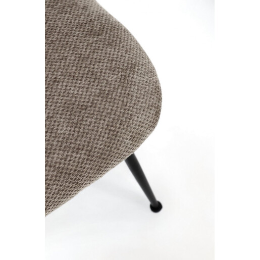 Set 2 scaune otel negru textil taupe Geisen 59.5x60x70 cm