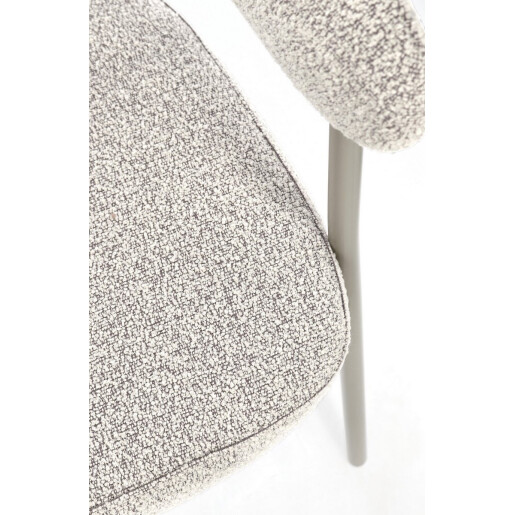 Set 2 scaune otel textil gri taupe Geisen 59.5x56.5x75.5 cm