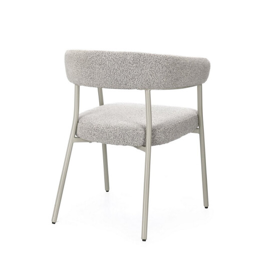 Set 2 scaune otel textil gri taupe Geisen 59.5x56.5x75.5 cm
