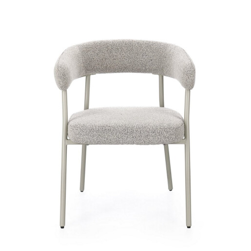 Set 2 scaune otel textil gri taupe Geisen 59.5x56.5x75.5 cm