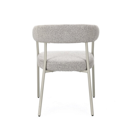 Set 2 scaune otel textil gri taupe Geisen 59.5x56.5x75.5 cm