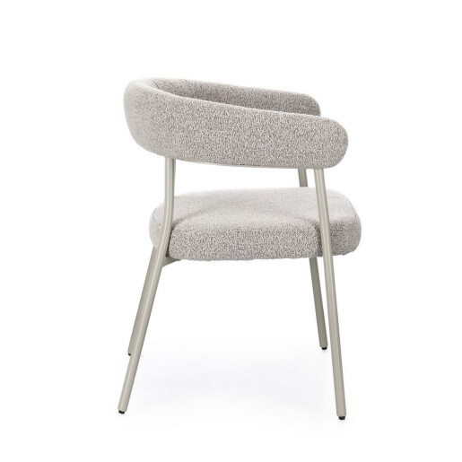 Set 2 scaune otel textil gri taupe Geisen 59.5x56.5x75.5 cm