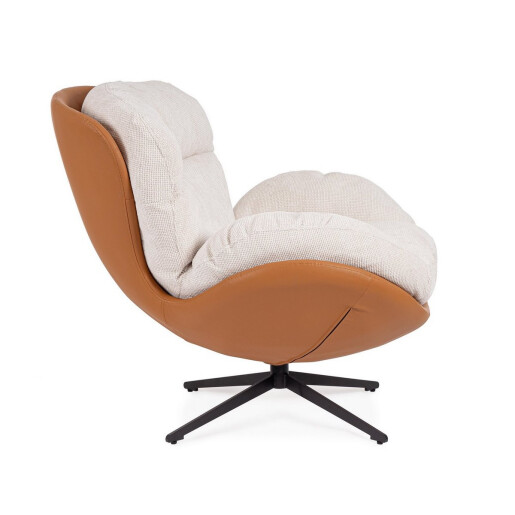 Fotoliu otel piele ecologica textil Adinda 100x101x94 cm