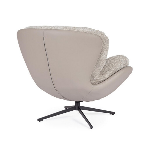 Fotoliu otel textil piele Adinda 100x101x94h