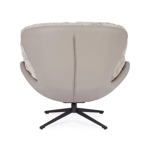 Fotoliu otel textil piele Adinda 100x101x94h