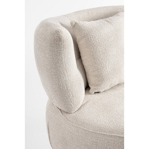 Fotoliu otel negru textil bej Gonnie 80x93.5x96.5 cm