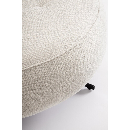 Fotoliu otel negru textil bej Gonnie 80x93.5x96.5 cm