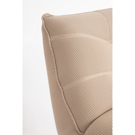 Fotoliu recliner otel negru textil ivoire Gitta 88.5x107x93.5 cm