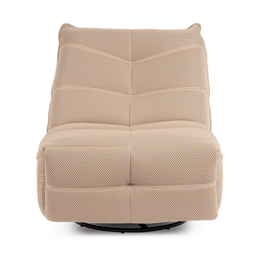 Fotoliu recliner otel negru textil ivoire Gitta 88.5x107x93.5 cm