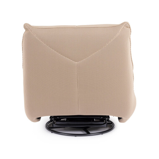 Fotoliu recliner otel negru textil ivoire Gitta 88.5x107x93.5 cm