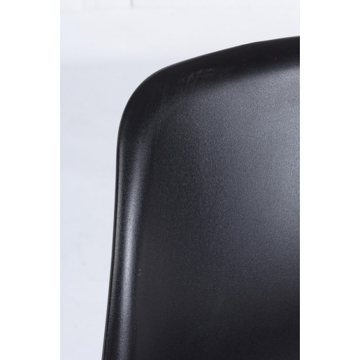 Scaun cu spatar policarbonat negru Anastasia 51 cm x 55 cm x 83 h x 46 h