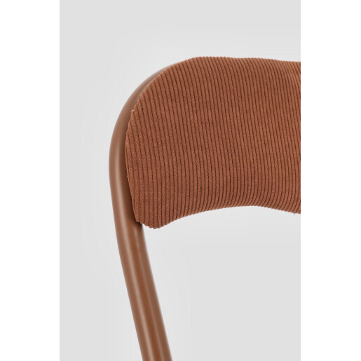 Set 6 scaune otel catifea portocalie Joy 45x44x79h