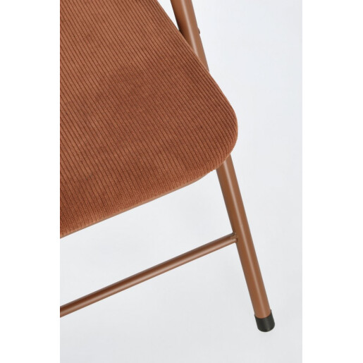 Set 6 scaune otel catifea portocalie Joy 45x44x79h