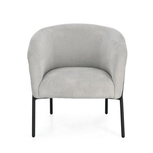 Fotoliu otel negru textil gri Camila 71x70x70.5 cm
