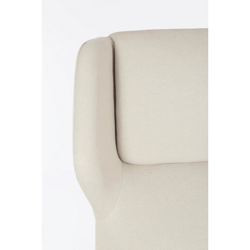 Fotoliu otel negru textil bej Ophelia 70x78.5x107 cm