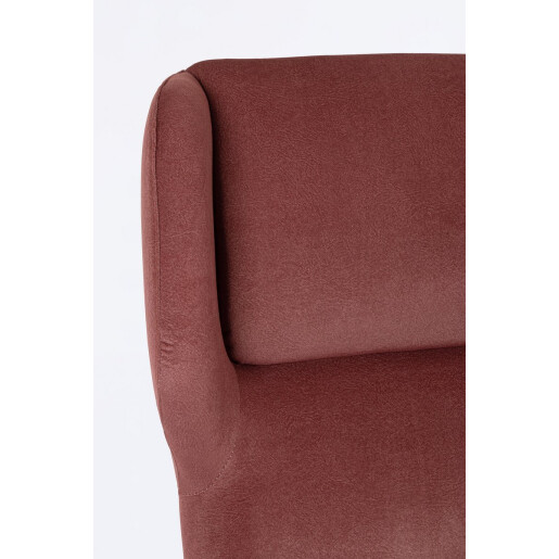 Fotoliu otel negru textil rosu rust Ophelia 70x78.5x107 cm