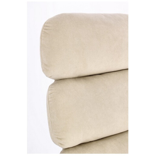 Fotoliu rotativ otel negru poliester crem Violante 76x86x106h