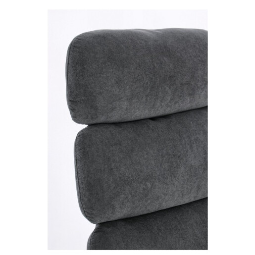 Fotoliu rotativ otel negru poliester gri antracit Violante 76x86x106h