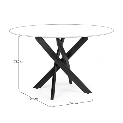 Picior masa otel negru George 56x56x73.5h