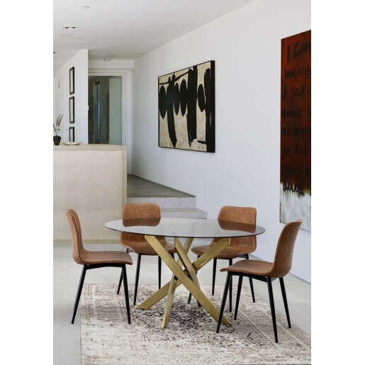 Picior masa otel auriu George 56x56x73.5h