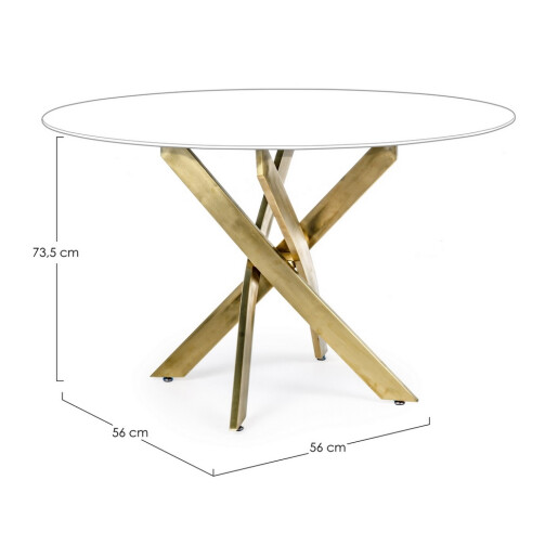 Picior masa otel auriu George 56x56x73.5h