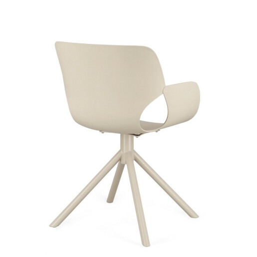 Scaun plastic otel bej Lennon 57x60x82.5h