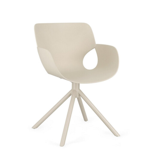 Scaun plastic otel bej Lennon 57x60x82.5h