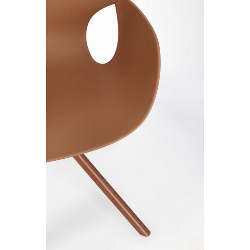 Scaun plastic otel caramel Lennon 57x60x82.5h