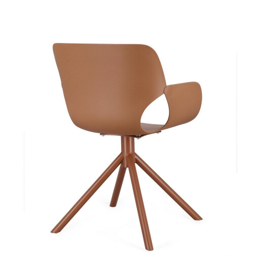 Scaun plastic otel caramel Lennon 57x60x82.5h