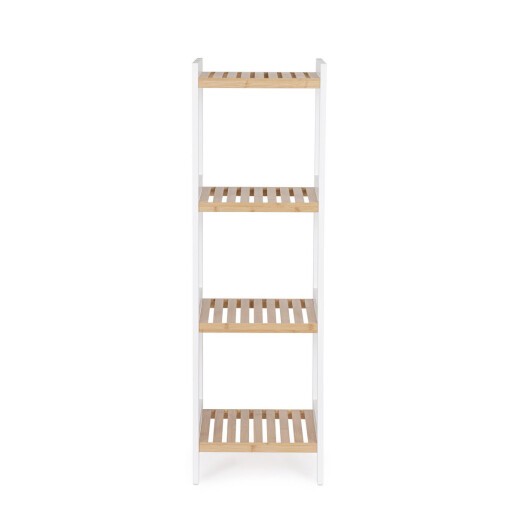 Raft pardoseala mdf alb bambus natur Brooklyn 34x33x110 cm