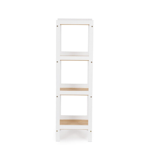 Raft pardoseala mdf alb bambus natur Brooklyn 34x33x110 cm