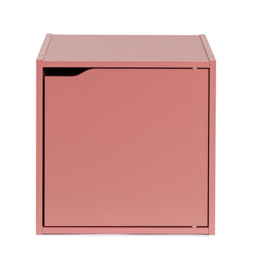 Raft lemn mdf roz Cube 35x35x35 cm