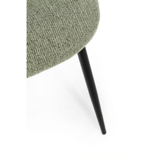 Set 4 scaune negru verde Tanya 51x54x77h
