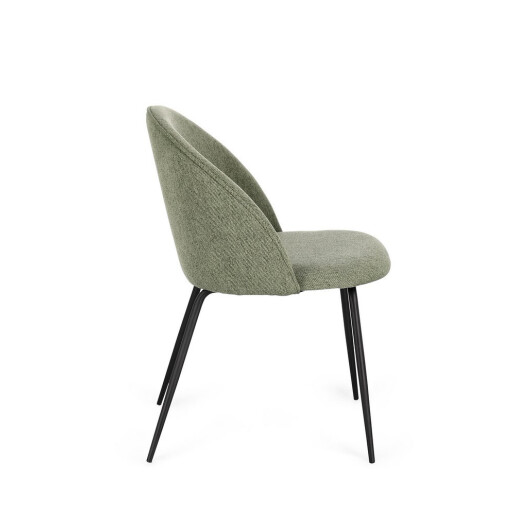 Set 4 scaune negru verde Tanya 51x54x77h