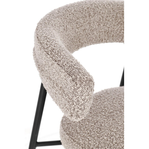 Set 4 scaune negru smoke Amaia 59x53x80h