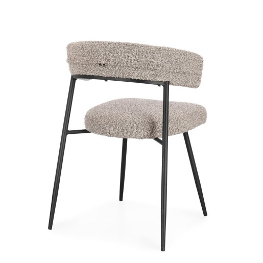 Set 4 scaune negru smoke Amaia 59x53x80h