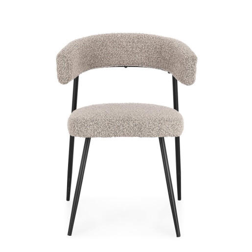 Set 4 scaune negru smoke Amaia 59x53x80h