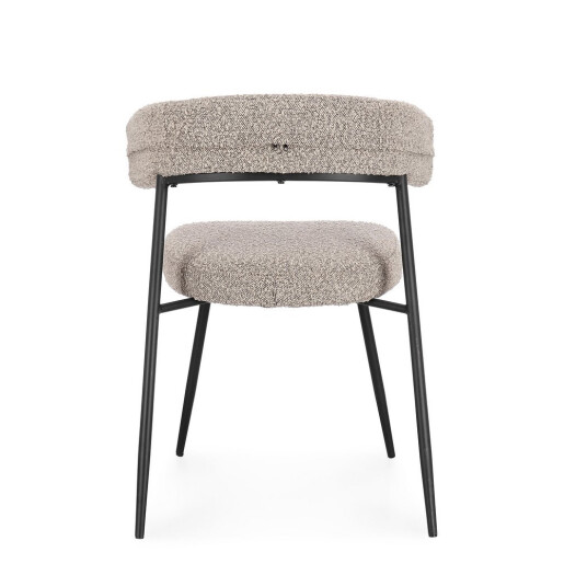 Set 4 scaune negru smoke Amaia 59x53x80h