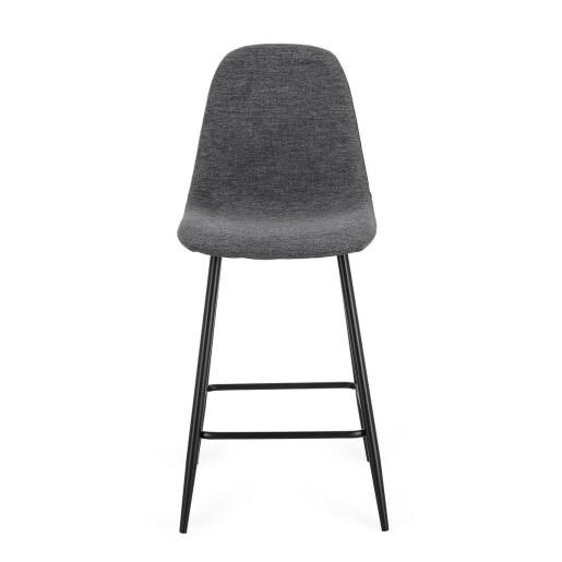 Set 4 scaune bar textil gri otel negru Irelia 44x53x102h