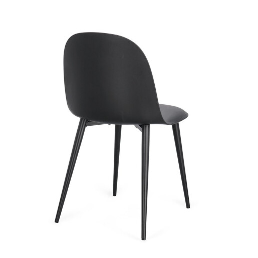 Set 4 scaune negre Ella 45x51.5x80.5h