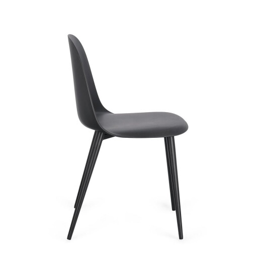 Set 4 scaune negre Ella 45x51.5x80.5h