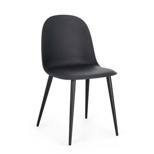 Set 4 scaune negre Ella 45x51.5x80.5h