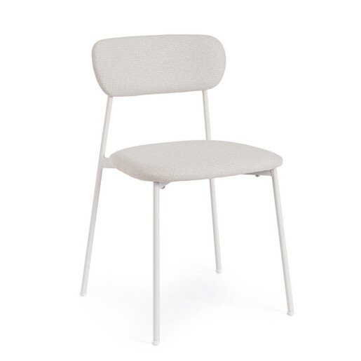 Set 4 scaune albe Inka 45x49x78h