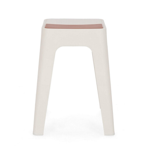 Set 4 tabureti polipropilena alba maro Hobbit 36.5x36.5x46.5 cm