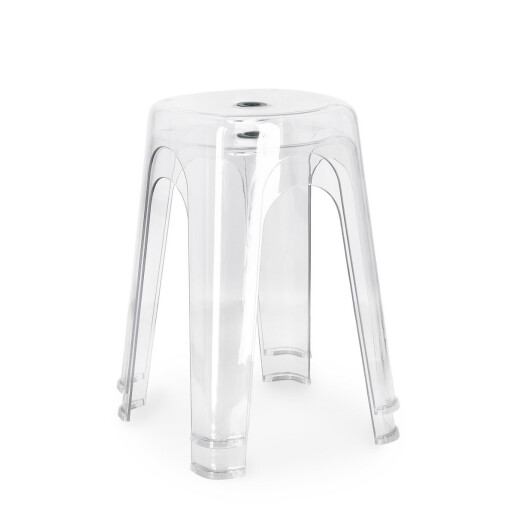 Set 6 tabureti polietilena transparenta Sonny 34.5x34.5x46.5 cm