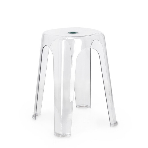 Set 6 tabureti polietilena transparenta Sonny 34.5x34.5x46.5 cm