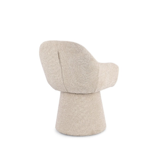 Fotoliu rotativ textil buclat bej Antara 58x60.5x81.5h