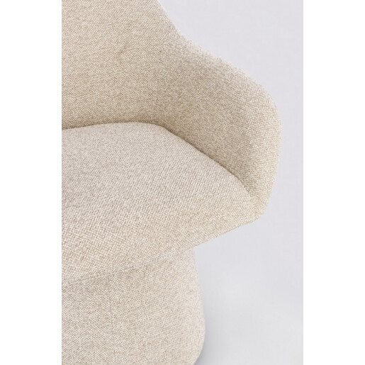 Fotoliu rotativ textil buclat bej Antara 58x60.5x81.5h