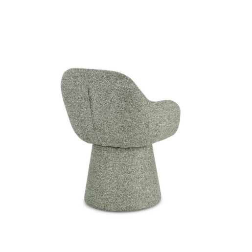 Fotoliu rotativ textil buclat verde Antara 58x60.5x81.5h